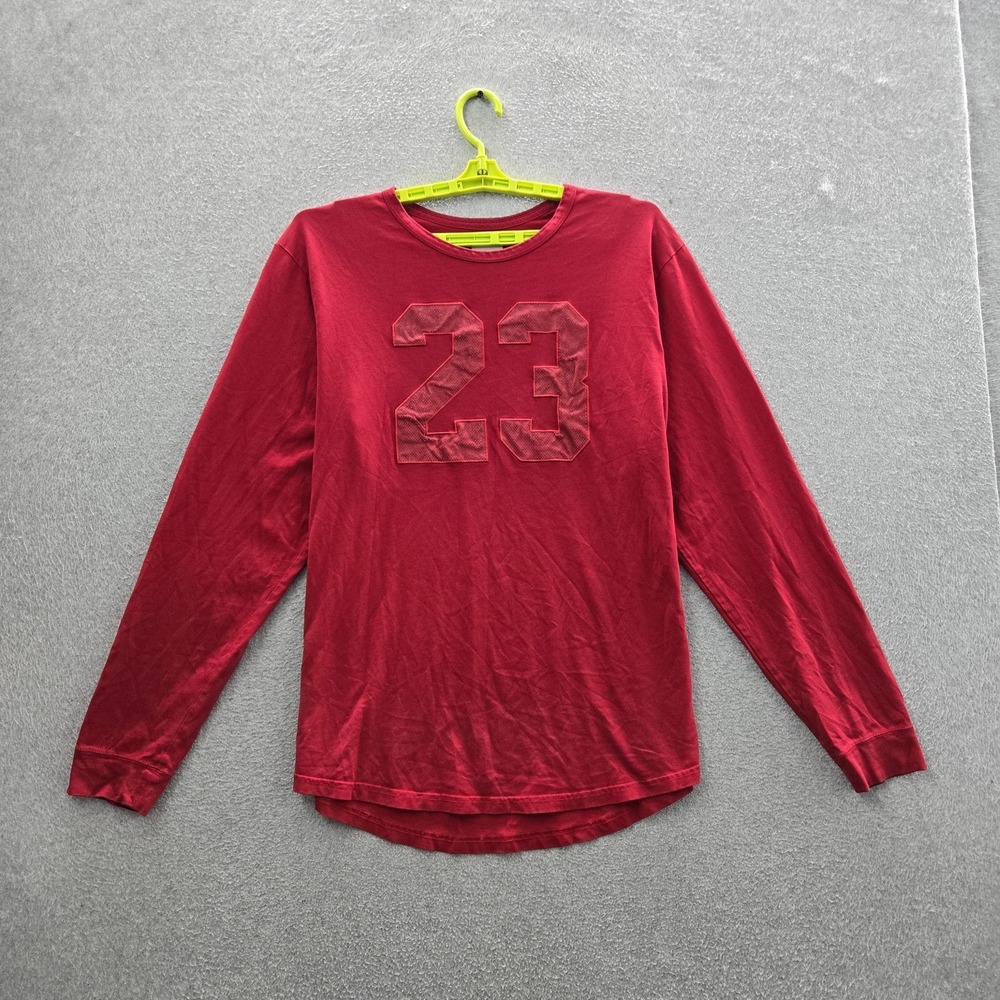 Jordan Shirt XL Red Number 23 Logo Long Sleeve